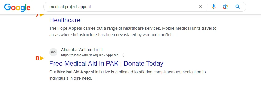 Medical project appeal page