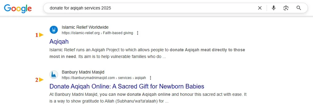 Donate for Aqiqah services