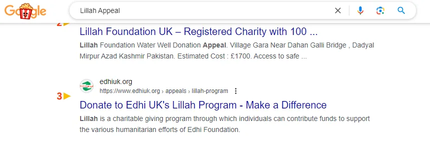 Edhi Foundation UK Lillah appeal