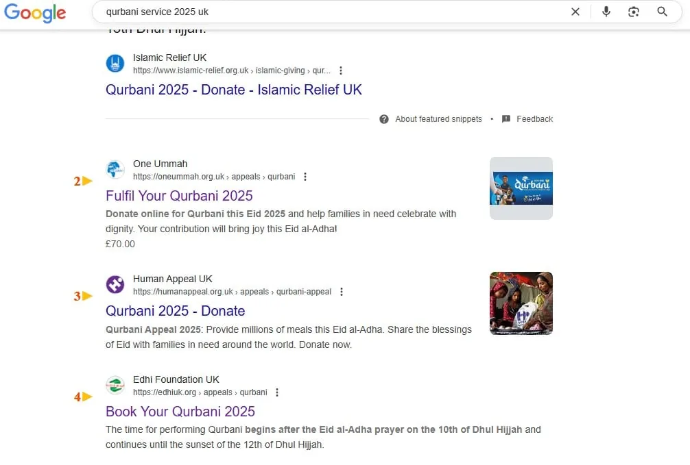 Edhi Foundation UK Qurbani service 2025