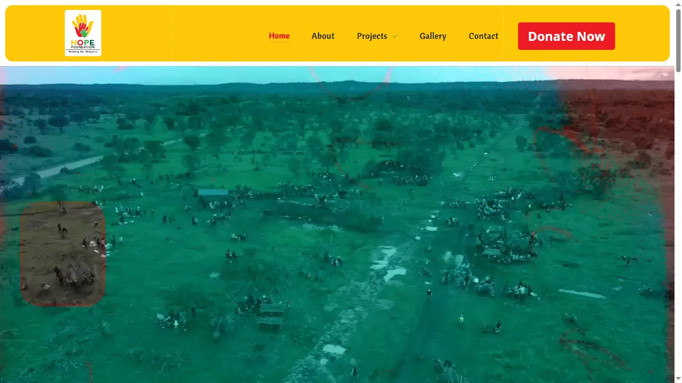 Hope Foundation - a live website we designed and built