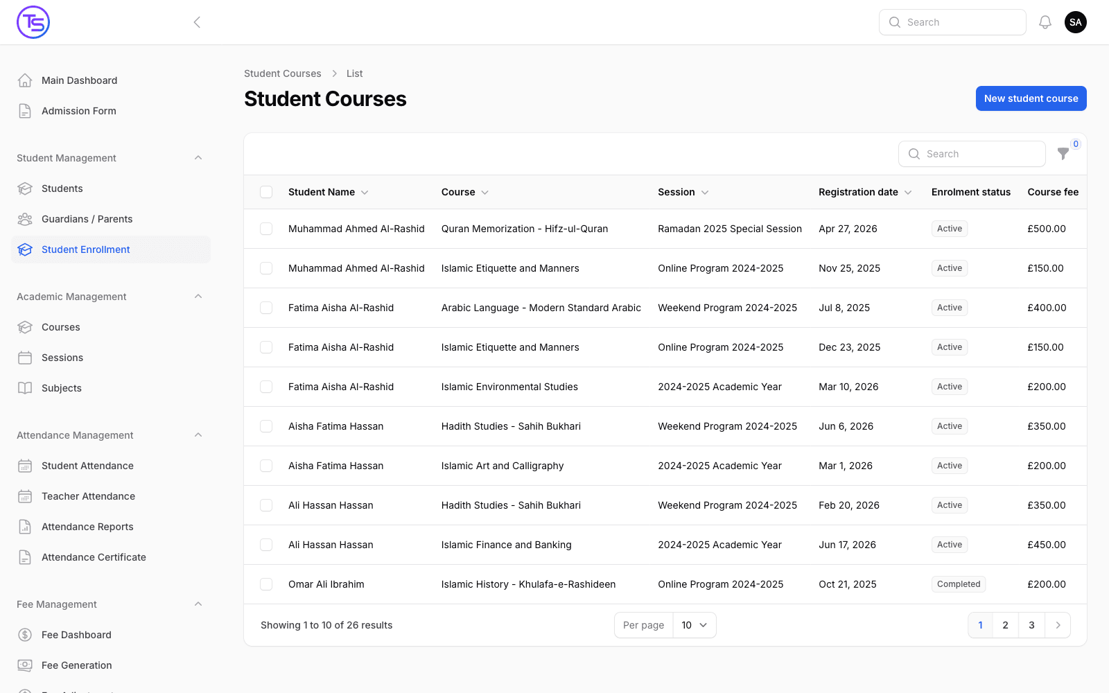 Enrolment