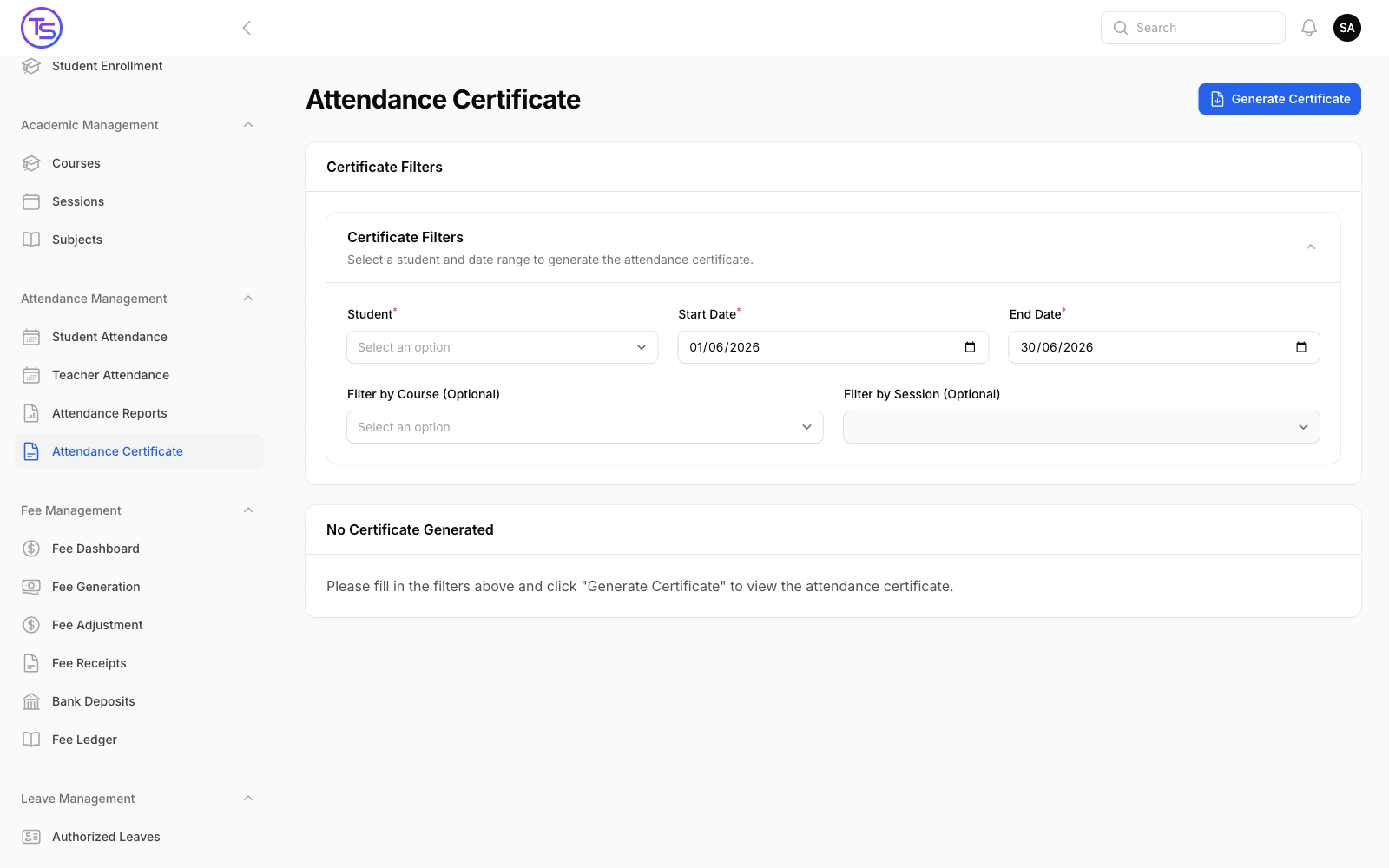 Certificates