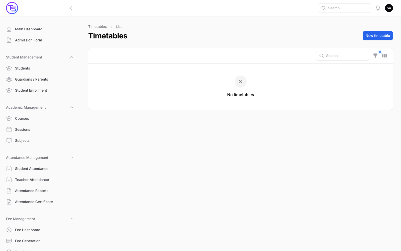 Timetables